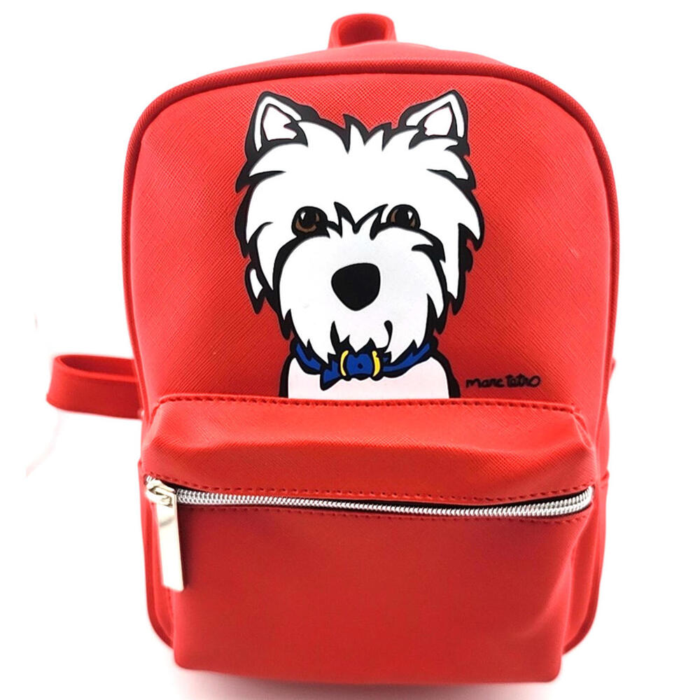 Marc Tetro Mini Backpack – Red Westie Dog – West Highland White Terrier